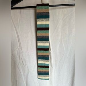 Altea Striped Wool tie in Teal, Cream, Brown, Gray